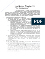 A.P. Civics Notes: Chapter 13: "The Bureaucracy"