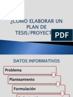 CÓMO ELABORAR UN PLAN DE TESIS