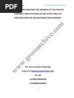 Download Factors Influencing Cultism in Secondary School by grossarchive SN121878995 doc pdf