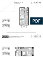 Boheme JR 1 Bedroom Floorplans