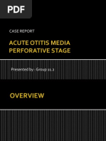 Acute Otitis Media Presentation