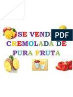 Se Vende Cremolada de Pura Fruta