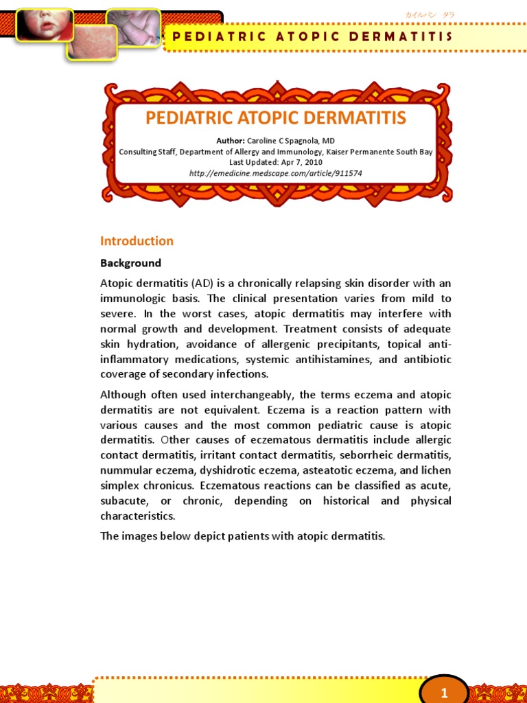 AAP UPDATES GUIDELINES FOR PEDIATRIC ATOPIC DERMATITIS MANAGEMENT intelligence overview
