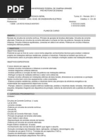 PlanoCurso_2011.1 - Eletrotecnica Geral - Prof. Luis Reyes Rosales