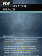 Processes at Solid Surfaces