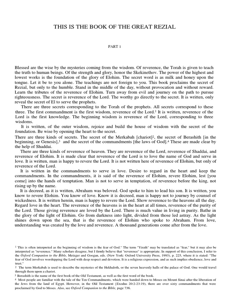 Medieval Grimoires - The Book of Raziel The Angel or Sefer Raziel ...