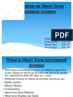 Presentation on Short-Term Investment Avenues final.pptx