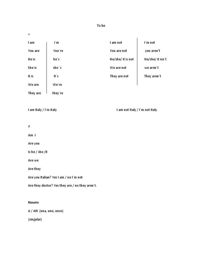 Basic English Verb Conjugation Guide | PDF