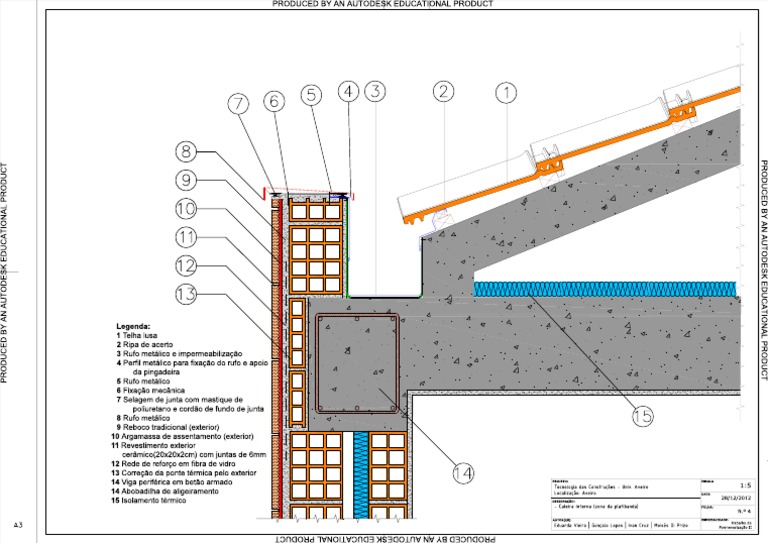 pormenor construtivo platibanda