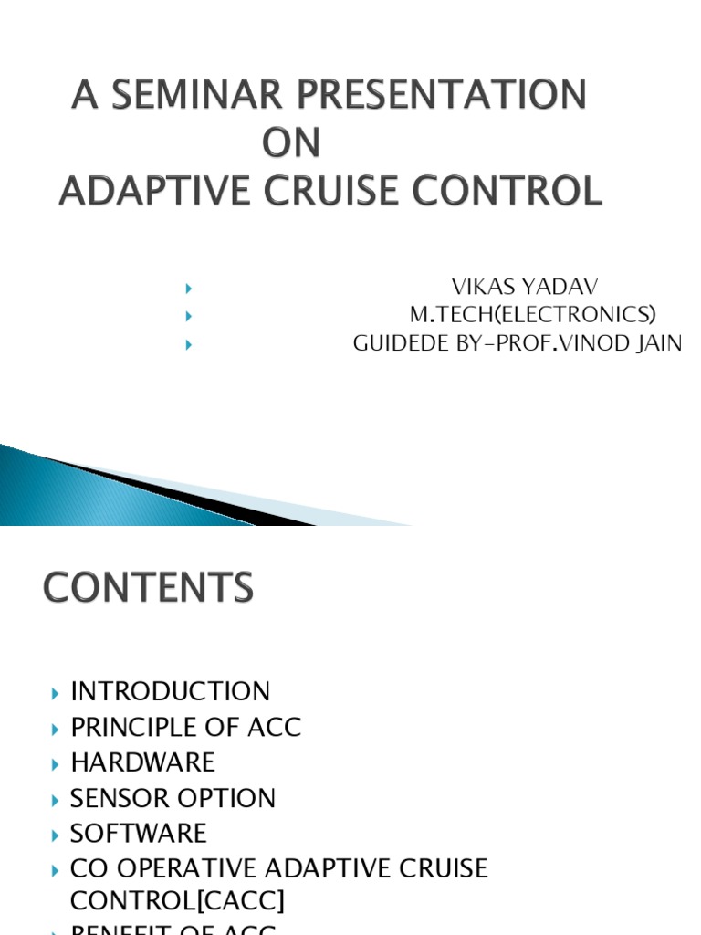 Adaptive Cruise Control Insights | PDF | Radar | Doppler Effect