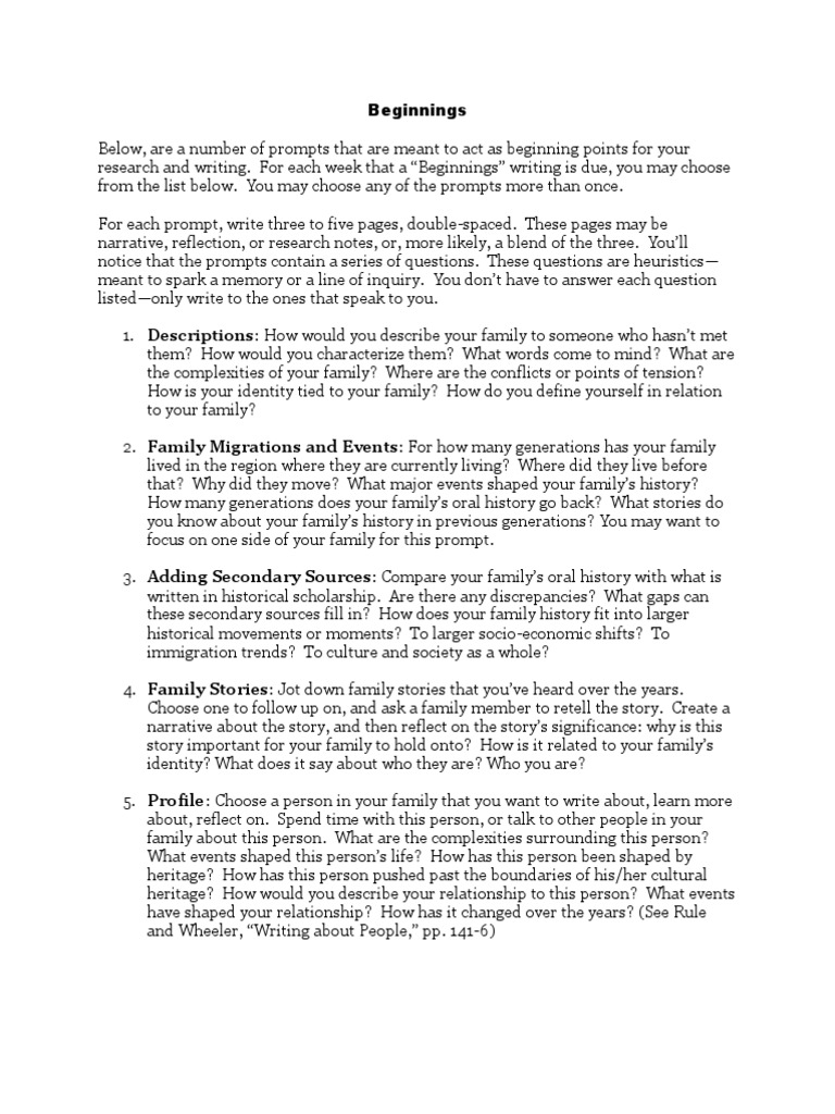 29 Beginnings  PDF  Cultural Heritage  Genealogy