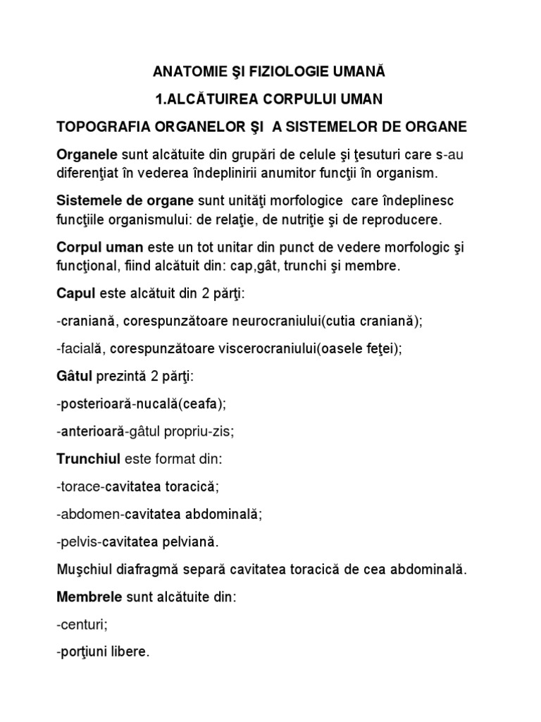 Eorie Biologie Din Ghid PT Bacalaureat | PDF