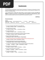 Download Questionnaire of work life balance by Pratik Khimani SN121983256 doc pdf
