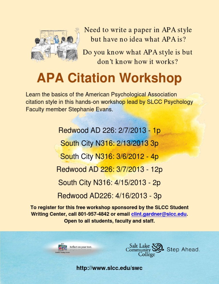 Apa Citation Workshops