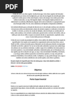 Relatório extração de coco e saponificação