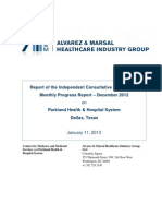10th Monthly Compliance Report on Parkland Memorial Hospital