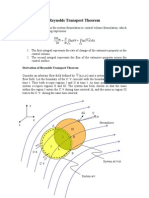 Reynolds Transport Theorem