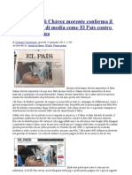 La falsa foto di Chávez morente conferma il vero golpismo di media come El País contro l’America latina