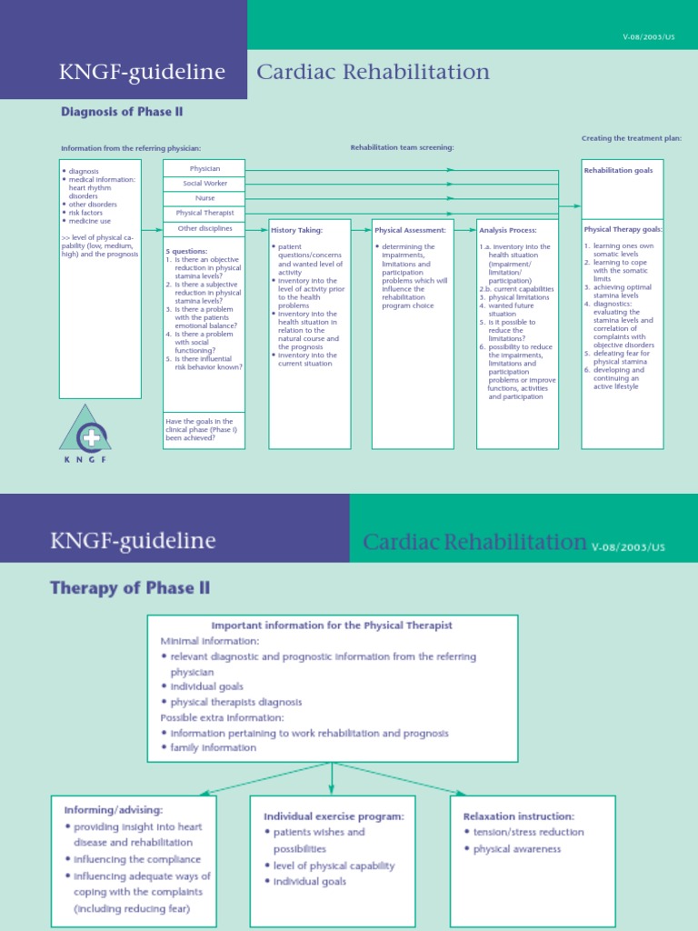 KNGF Guideline For Physical Therapy Cardiac Rehabilitation Flowchart