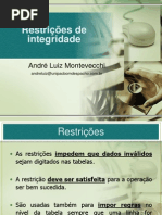 Restrições de integridade