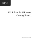 Download Getting Started with TK Solver 50 by blazingscience SN122037985 doc pdf