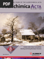 Download Azide-Alkyne Cycloaddition Monolayer Structures - Aldrichimica Acta Vol 40 No 1 by Sigma Aldrich Chemistry SN12204355 doc pdf