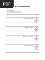 Mel-Con Planning Sheet