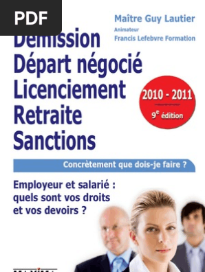 Demission Depart Negocie Licenciement Retraite Sanctions Pdf Exoneration Convention Collective