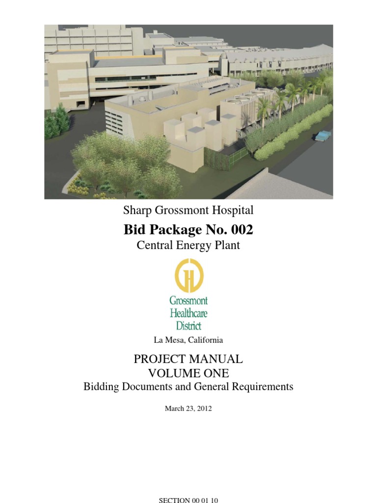 Volume 1 Specifications 23Mar12 Surety Bond General Contractor