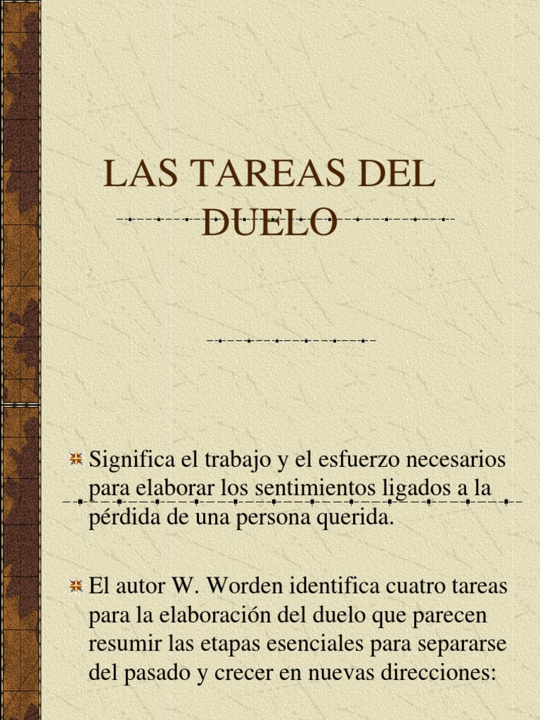 Las Tareas Del Duelo Pdf Dolor Muerte