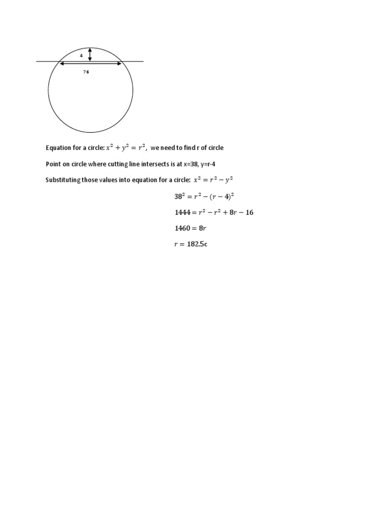 Circle Equation and Intersection Point | PDF