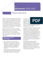 Organic Agriculture: USDA Accomplishments 2009-2012