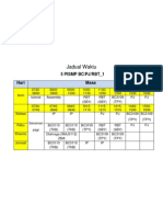 Jadual Waktu: 5 Pismp BC/PJ/RBT - 1