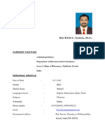 Resume of Bijo Mathew