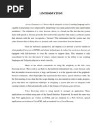 Download 1INTRODUCTION                           A voice browser is a device which interprets a voice markup language and is capable of generating voice output andor interpreting voice inputand possibly other inputoutput modalities The definition of a voice browser above is a broad oneThe fact that the system deals with speech is obvious given the first word of the namebut what makes a software system that interacts with the user via speech a browserThe information that the system uses for either domain data or dialog flow is dynamic and comes somewhere from the Internet                          From an end-users perspective the impetus is to provide a service similar to what graphical browsers of HTML and related technologies do today but on devices that are not equipped with full-browsers or even the screens to support them This situation is only exacerbated by the fact that much of todays content depends on the ability to run scripting languages and 3rd-party pl by Pooja Reddy SN122108029 doc pdf