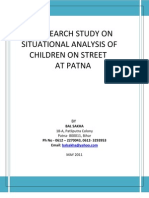 situational anaylsis of children on street at patna