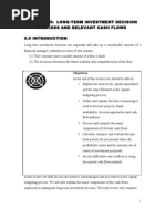 Financial Management - Long Term Investment Decision Process and Relevant Cashflows