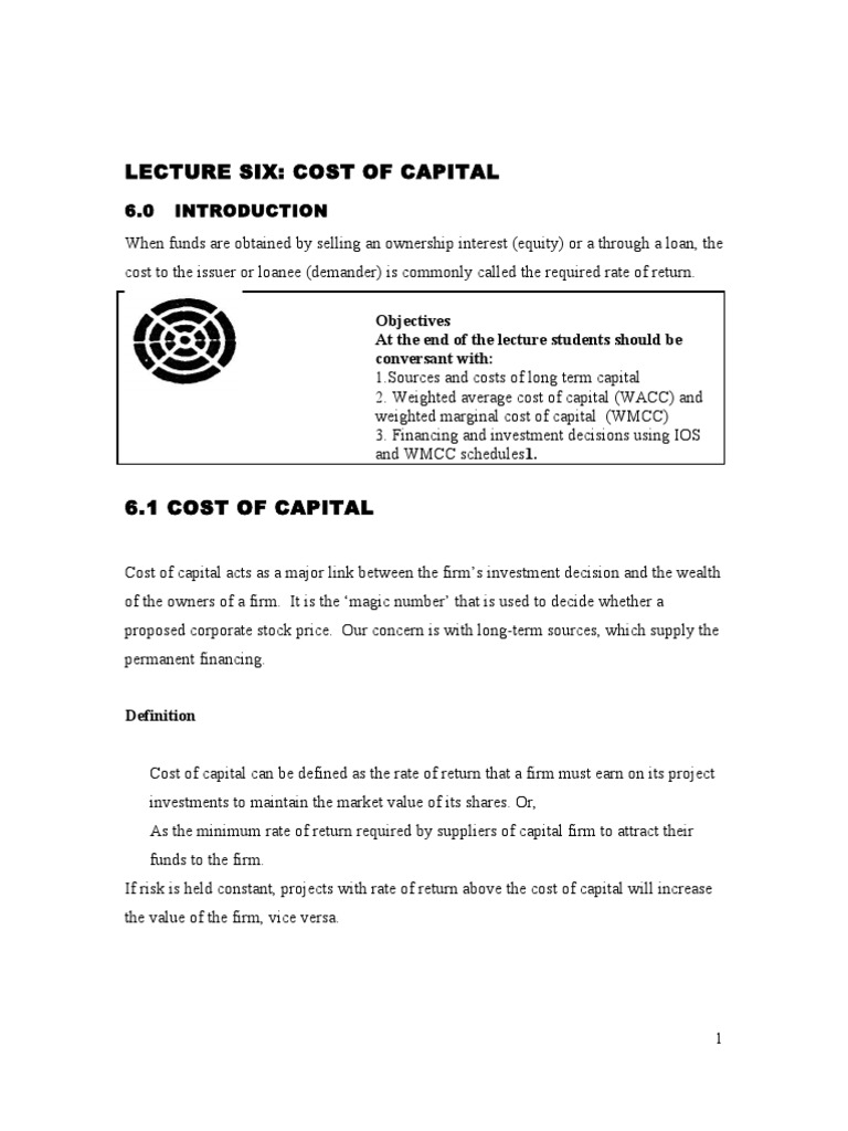 Financial Management - Cost of Capital | Download Free PDF | Cost Of ...