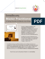  Εκπαίδευση:
Master Practitioner
 
in
 
Eating Disorders & Obesity στην Κύπρο