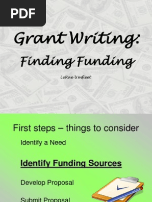 Grant Writing: Finding Funding