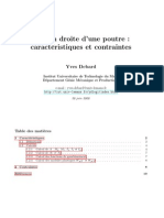 Beam Cross-Section Section Droite d1 Poutre Droite Contrainte Et Deplacement