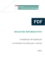 Cirep (SG Mec) 2013 - Boletim Informativo, Compilação de Legislação No Domínio Da Educação e Ciência