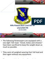 Rifle Platoon Basic Load OEF XII