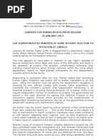 LHR disappointed by minister of home affairs' reaction to situation at Lindela