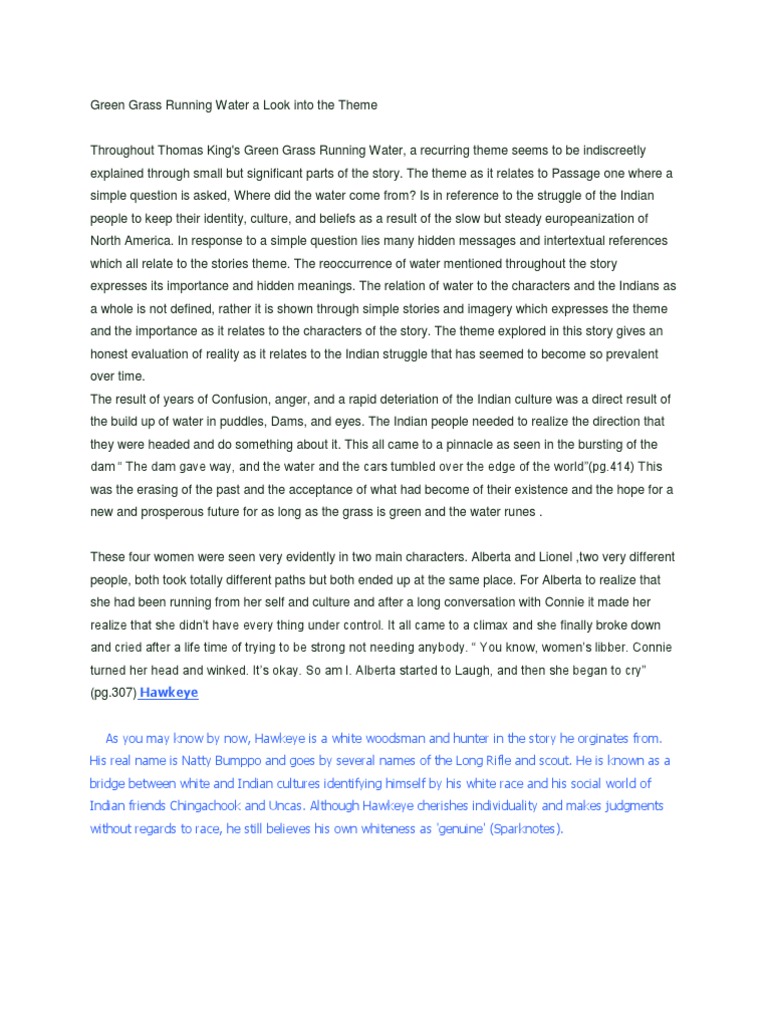 Green Grass Running Water PDF Moby Dick