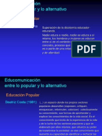 Educomunicacion Entre Lo Popular y Lo Alternativo