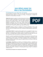 Impuestos Que Deben Pagar Los Unipersonales y Las Sociedades