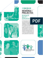 Fundació Salut I Comunitat - Memòria I Projectes 2008-2010