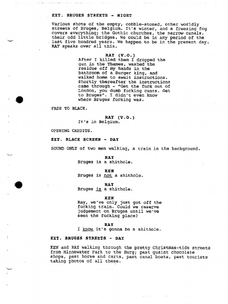 In Bruges Script PDF