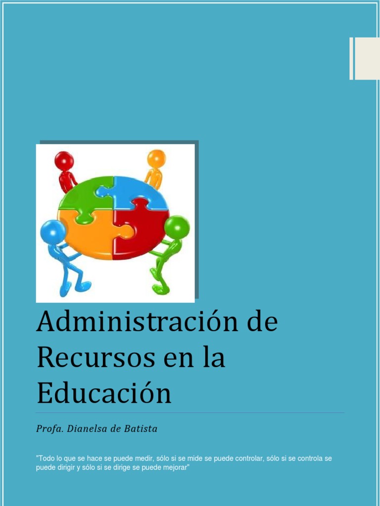 Conceptos y funciones de la administración educativa | PDF | Recursos ...